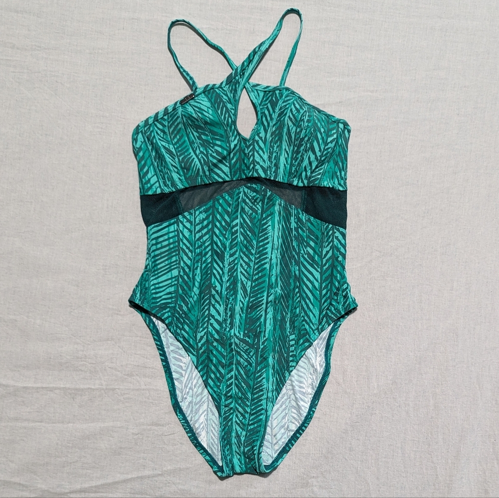 Lole Jungle Leaf Pattern One-Piece Swim Suit